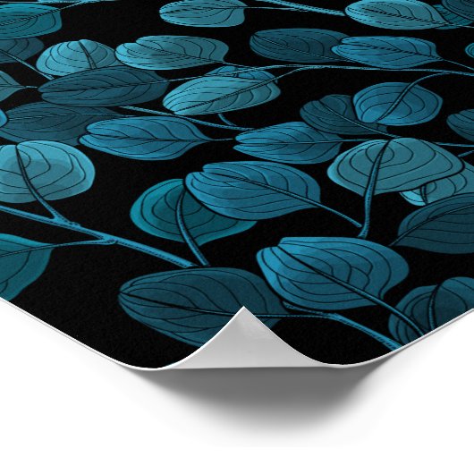eucalyptus_blauw poster (Hoek)