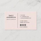 EUCALYPTUS BLAUW ROZE BLADERTAK WATERVERF VISITEKAARTJE (Achterkant)