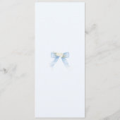Eucalyptus Blauwe Boog Elegante Doop Menu (Achterkant)