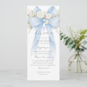 Eucalyptus Blauwe Boog Elegante Doop Menu (Staand voorkant)