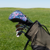 Eucalyptus Blauwe En Roze Grevillea Golfheadcover (Insitu)