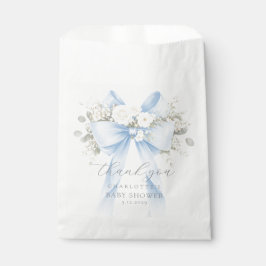 Eucalyptus Blauwe Strik Baby Shower Bedankt Bedankzakje
