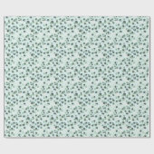 Eucalyptus Bliss: Turquoise Waterverf. Cadeaupapier (Vlak)