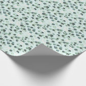 Eucalyptus Bliss: Turquoise Waterverf. Cadeaupapier (Hoek)