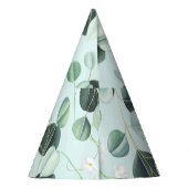 Eucalyptus Bliss: Turquoise Waterverf. Feesthoedjes (Achterkant)