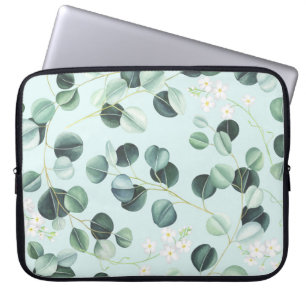 Eucalyptus Bliss: Turquoise Waterverf. Laptop Sleeve