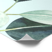 Eucalyptus Bliss: Turquoise Waterverf. Poster (Hoek)
