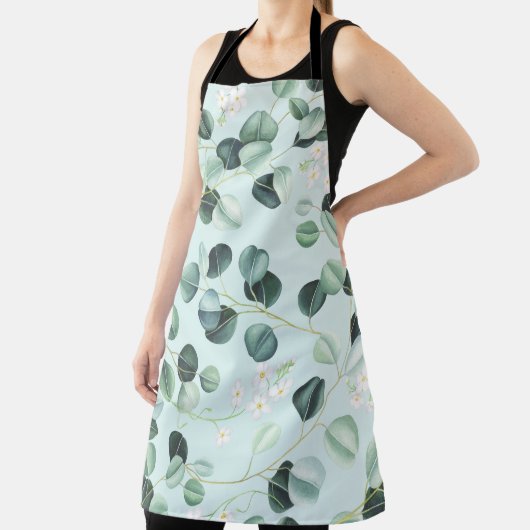 Eucalyptus Bliss: Turquoise Waterverf. Schort (Insitu)