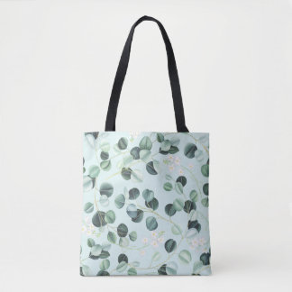 Eucalyptus Bliss: Turquoise Waterverf. Tote Bag