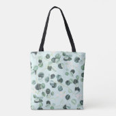 Eucalyptus Bliss: Turquoise Waterverf. Tote Bag (Achterkant)