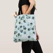 Eucalyptus Bliss: Turquoise Waterverf. Tote Bag (Dichtbij)