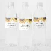 Eucalyptus Bloem Zonnewiel Bruiloft Waterfles Etiket (Flessen)