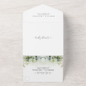 Eucalyptus Bloemen Alles in een bruiloft Uitnodige All In One Uitnodiging (Buitenkant)