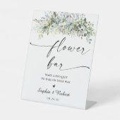 Eucalyptus Bloemen Bar Teken Reclamebord Met Voetstuk (Voorkant)