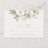 Eucalyptus Bloemen Bruiloft RSVP Behuizing Kaart (Voorkant)