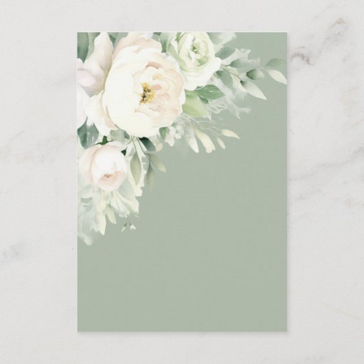 Eucalyptus Bloemen Bruiloft RSVP Behuizing Kaart (Achterkant)
