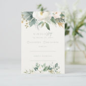 Eucalyptus Bloemen Bruiloft RSVP Behuizing Kaart (Staand voorkant)
