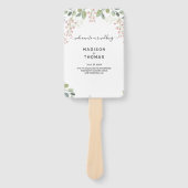 Eucalyptus bloemen en bladeren handwaaier (Voorkant)