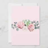 Eucalyptus bloemen geometrische bruiloft uitnodigi kaart (Achterkant)