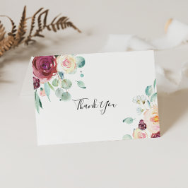 Eucalyptus Bloemen Gevouwen Bruiloft Dank u kaart