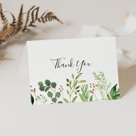 Eucalyptus Bloemen Gevouwen Bruiloft Dank u kaart