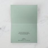 Eucalyptus Bloemen Gevouwen Bruiloft Dank u kaart (Binnen)