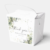 Eucalyptus Bloemen Groen Baby shower Favor Box Bedankdoosjes (Achterkant)