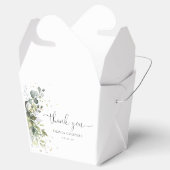 Eucalyptus Bloemen Groen Baby shower Favor Box Bedankdoosjes (Geopend)