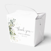 Eucalyptus Bloemen Groen Baby shower Favor Box Bedankdoosjes (Achterkant)