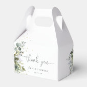 Eucalyptus Bloemen Groen Baby shower Favor Box Bedankdoosjes (Achterkant)