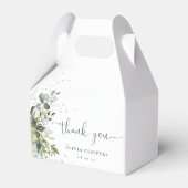 Eucalyptus Bloemen Groen Baby shower Favor Box Bedankdoosjes (Voorkant Zijde)
