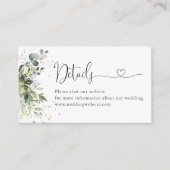 Eucalyptus Bloemen groen Details Behuizing Kaart (Voorkant)