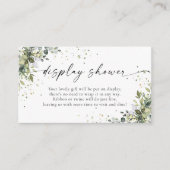 Eucalyptus Bloemen Groen Display Douche Informatiekaartje (Voorkant)