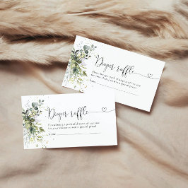 Eucalyptus Bloemen Groene Luier Raffle Informatiekaartje