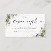 Eucalyptus Bloemen Groene Luier Raffle Informatiekaartje (Voorkant)