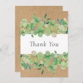 Eucalyptus Bloemen Groene Planten Rustige Kraft Be Bedankkaart (Voorkant / Achterkant)