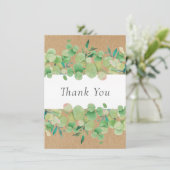 Eucalyptus Bloemen Groene Planten Rustige Kraft Be Bedankkaart (Staand voorkant)