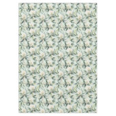 Eucalyptus Bloemen Groene Witte Stof Tafelkleed (Voorkant)