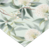 Eucalyptus Bloemen Groene Witte Stof Tafelkleed (Gekanteld)