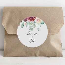 Eucalyptus Bloemen Huwelijksenvelop Seals Ronde Sticker
