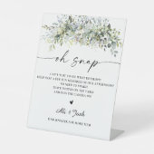 Eucalyptus Bloemen Oh Snap Sign Reclamebord Met Voetstuk (Voorkant)