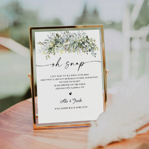 Eucalyptus Bloemen Oh Snap Sign Reclamebord Met Voetstuk
