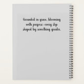 Eucalyptus bloemen op rustiek hout planner (Achterkant)