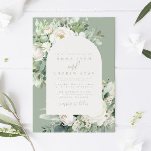 Eucalyptus Bloemen Salie Groene bruiloft uitnodigi Kaart