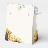 Eucalyptus Bloemen Zonnebloem Bruidsdiner Bedankdoosjes (Achterkant)