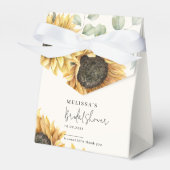 Eucalyptus Bloemen Zonnebloem Vrijgezellenfeest Bedankdoosjes (Voorkant Zijde)