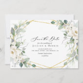 Eucalyptus bloemenbewaar de datum uitnodiging (Voorkant)