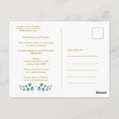Eucalyptus Bloemenbladeren Huwelijk Verander de da Briefkaart (Achterkant)