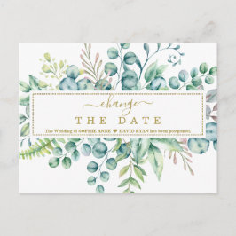 Eucalyptus Bloemenbladeren Huwelijk Verander de da Briefkaart