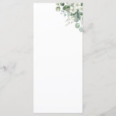 Eucalyptus bloemenbladeren Laten we het script bru Menu (Achterkant)